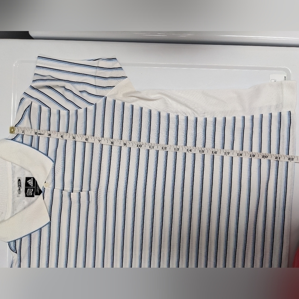 Adidas Climacool women's striped golf polo size M - Picture 8 of 11
